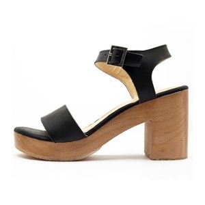American Apparel Wooden Clog Heels